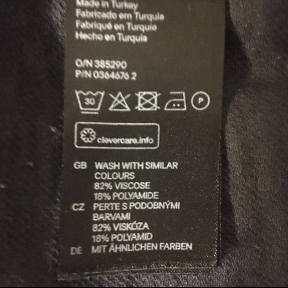 H & M Flared Sleeve Mini Dress Size 6 Boho Hippie Gray - Picture 7 of 7